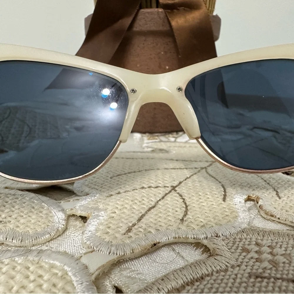 Oliver Peoples Sunglasses Hobson White Blue Mirror Polarized Unisex READ GUC